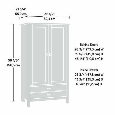 Sauder Cottage Road Armoire Sw/lo , Safety tested for stability to help reduce tip-over accidents 423397